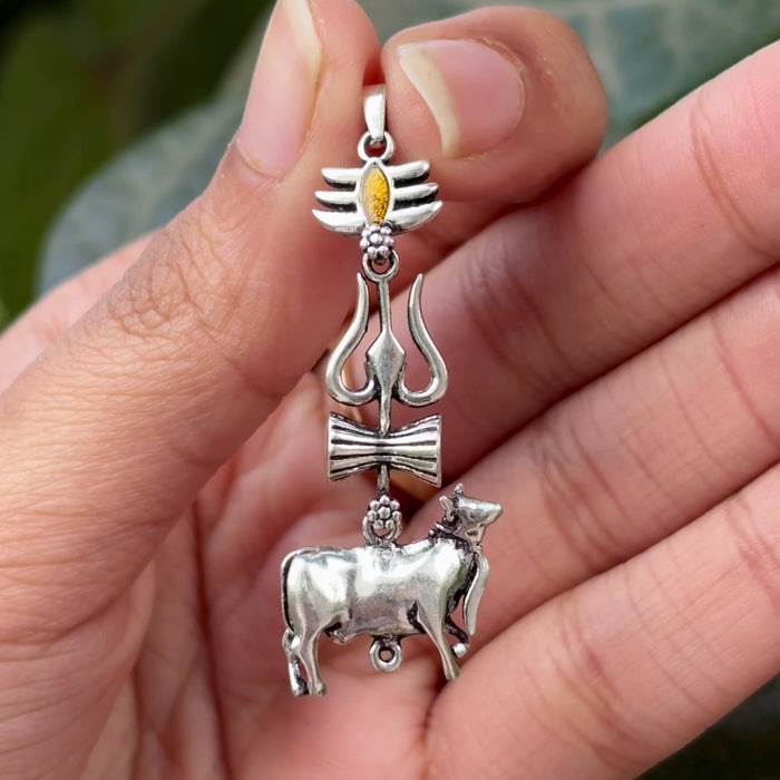 Varanasi Shiva Pure Silver Pendant