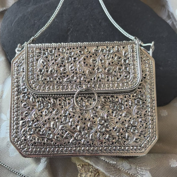 Chic Silver Mini Purse