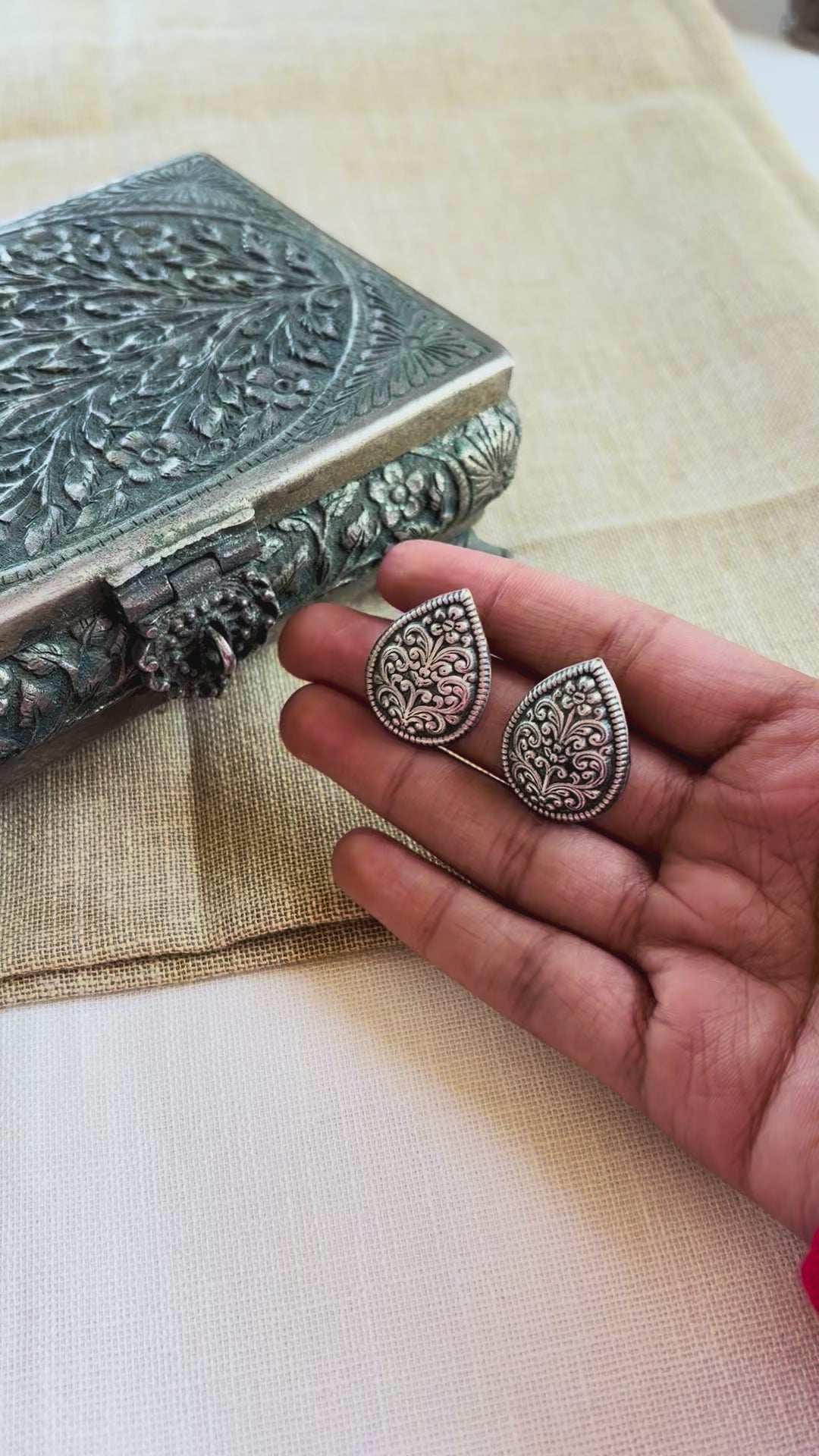 Silver Seeds Tribal Studs