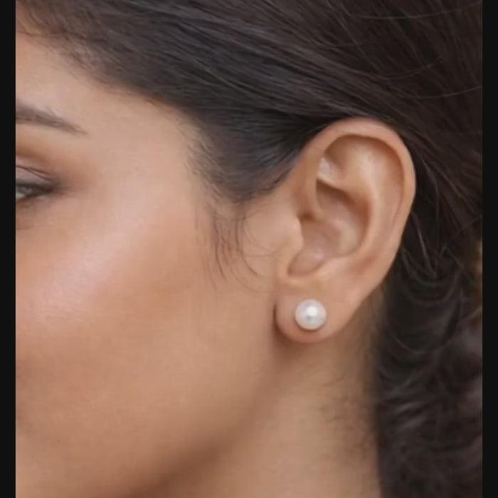 silver pearl earrings