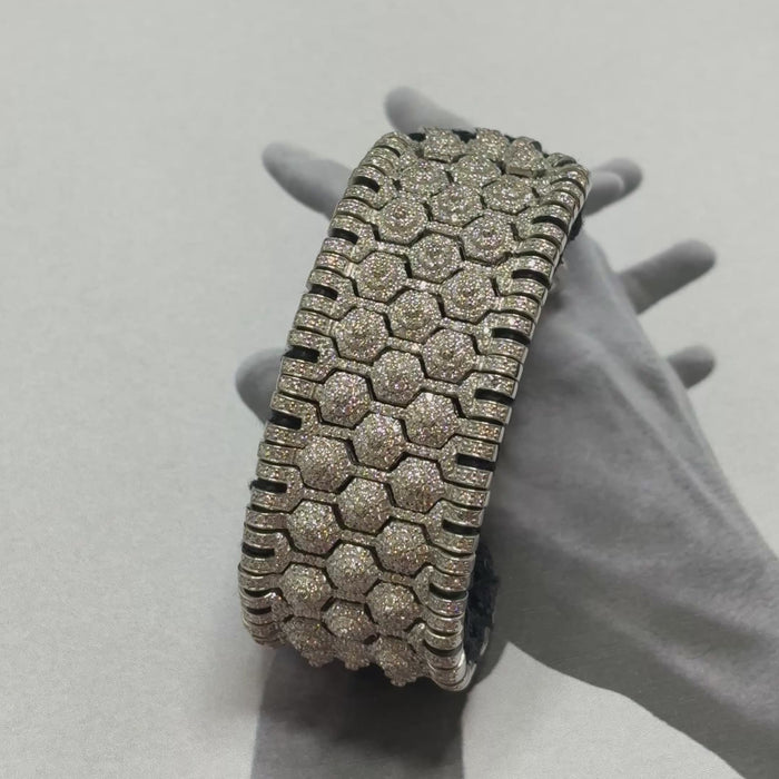 Silver Broad Thread Bracelet