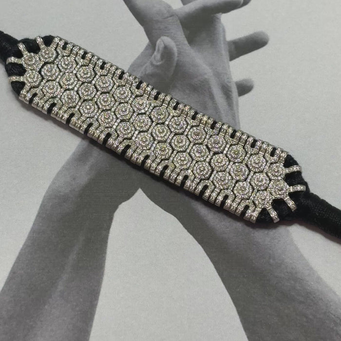 Silver Broad Thread Bracelet