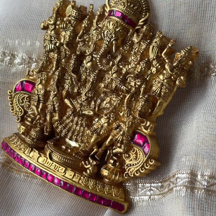 Antique Ganesha Silver Pendant without Chain