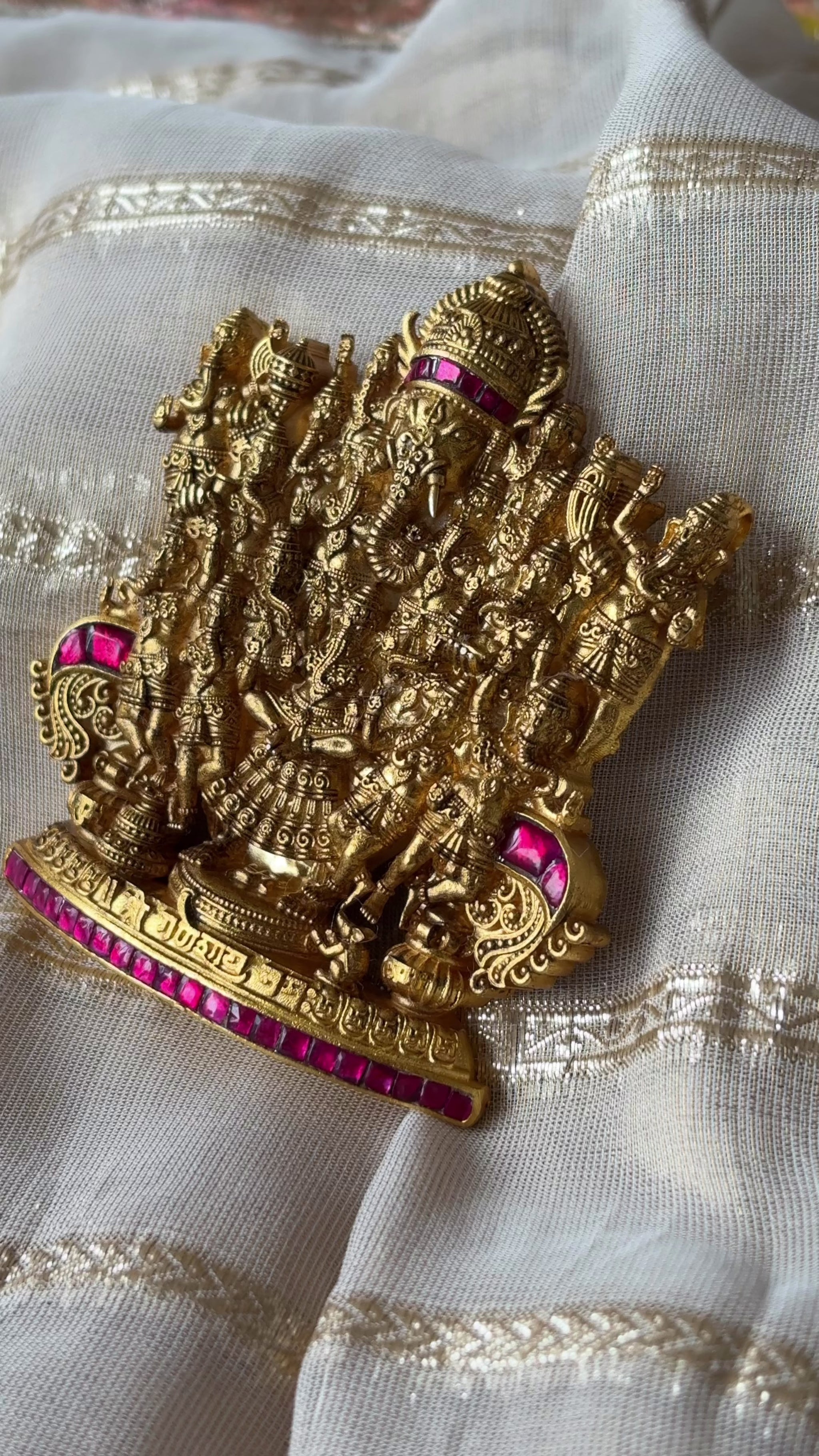 Antique Ganesha Silver Pendant without Chain