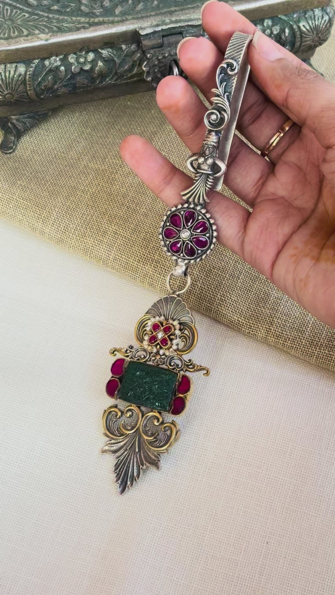 Gulaabi Silver Key Ring