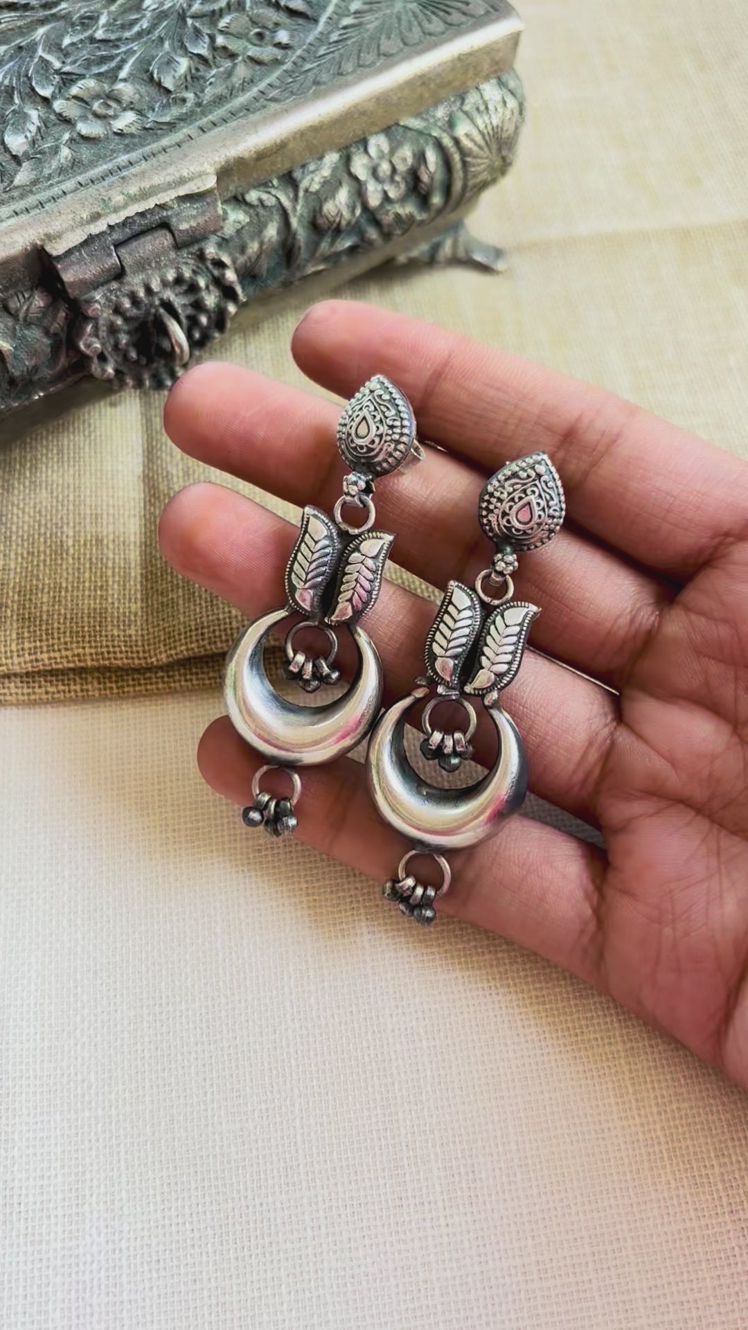 Silver Chandani Tribal Earrings