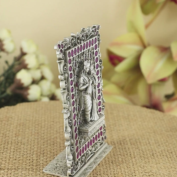 Silver Radha Krishna Idol for Mandir & gifting