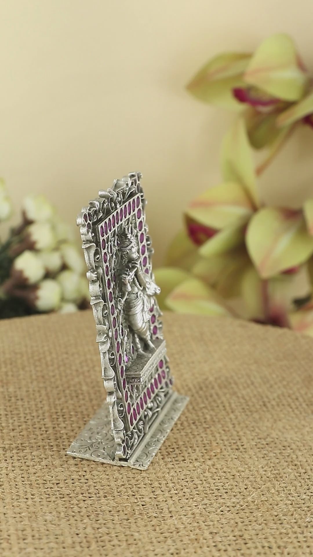 Silver Krishna Idol for Mandir & gifting 