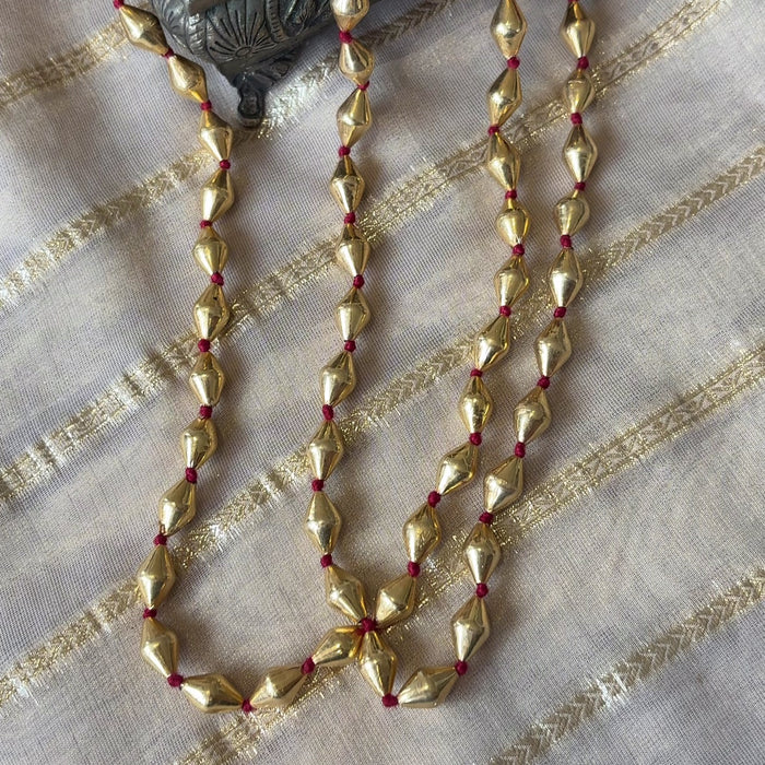 Silver Double Layer Dholki Necklace