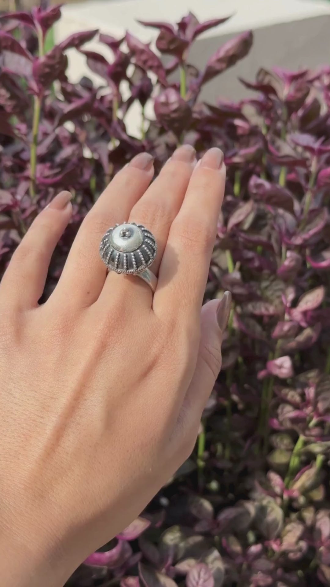 Silver Oxidised Ring 