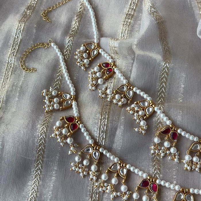 Silver Kundan Anklet