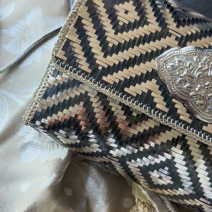 Silver Bridal Clutch Purse