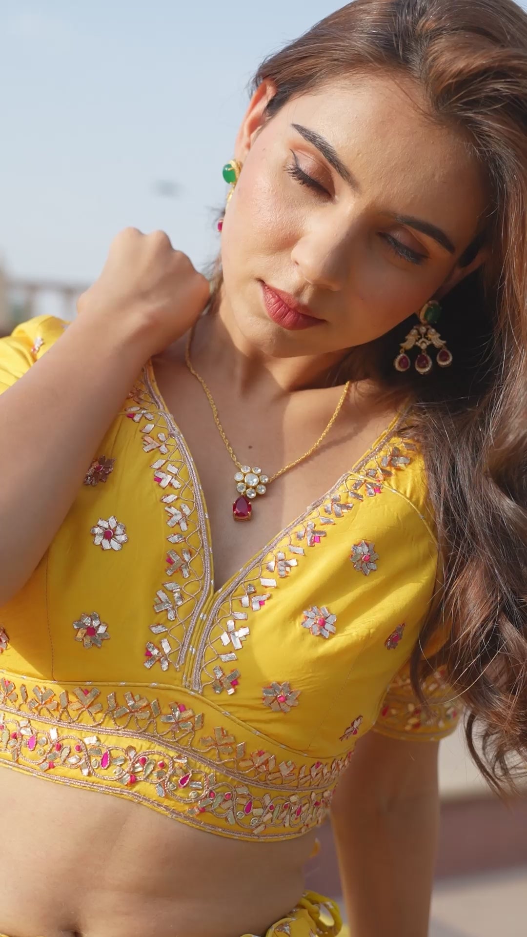 Silver Polki Pendant