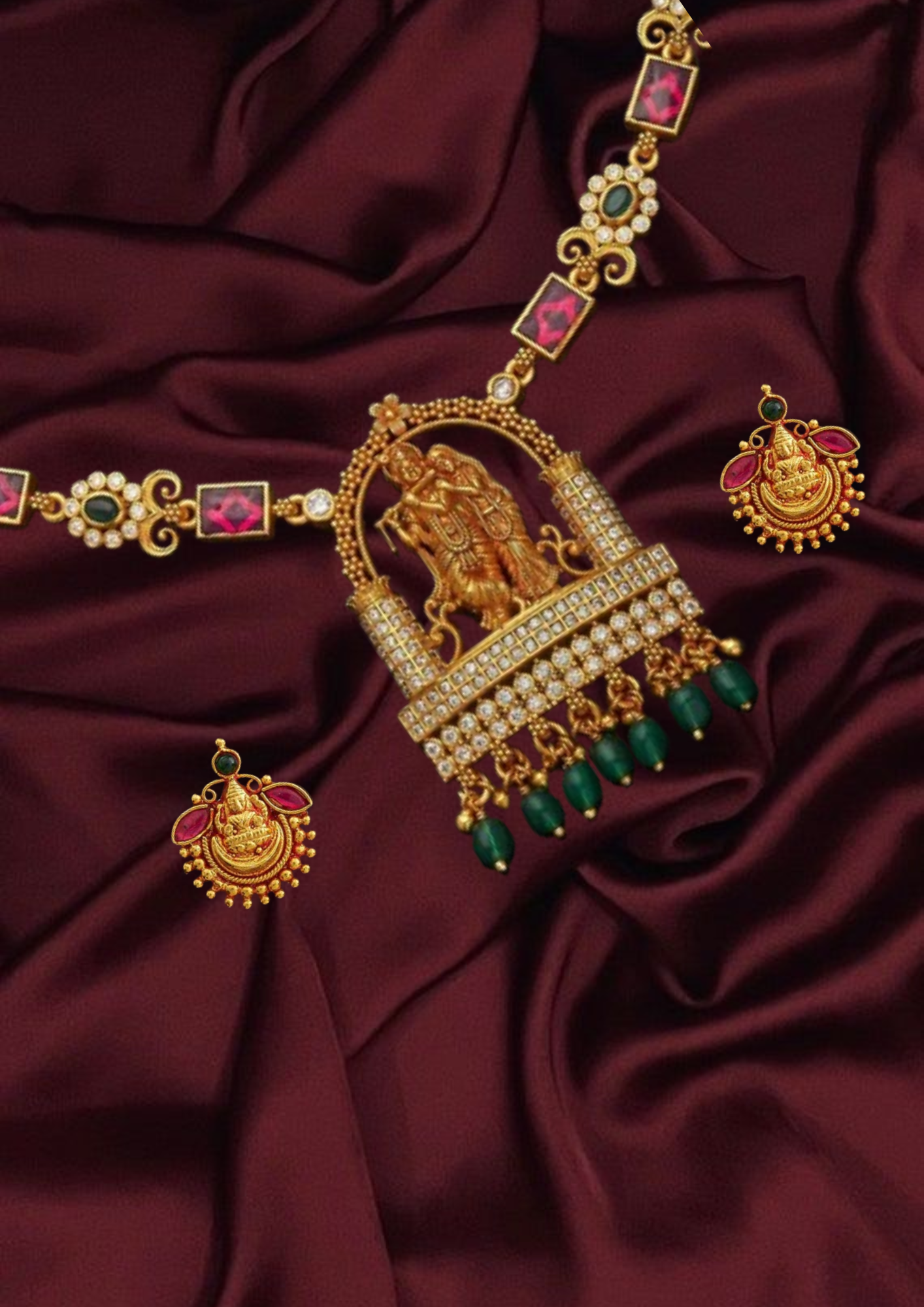 silver temple necklace