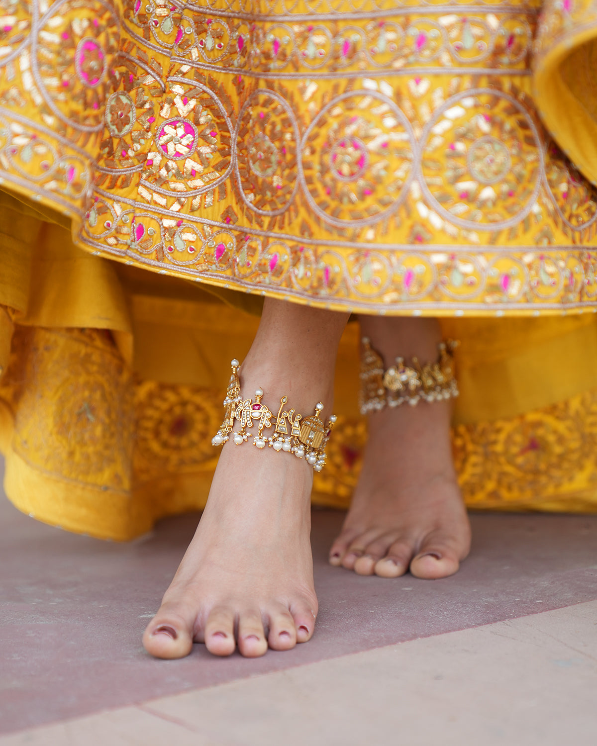 wedding silver anklets
